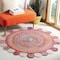 Safavieh Cape Cod Hand Woven Round Area Rug, Red and Multi Color - 5 x 5 ft. CAP201A-5R - alternate 5
